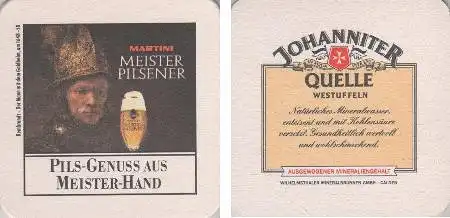Bierdeckel quadratisch - Martini und Johanniter Quelle