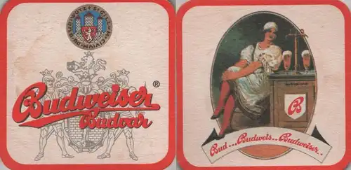 Bierdeckel quadratisch - Budweiser (Tschechien)