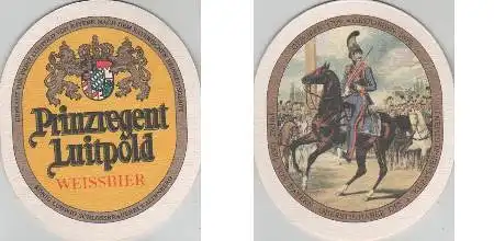 Bierdeckel oval Prinzregent Luitpold - Prinz Carl von Bayern