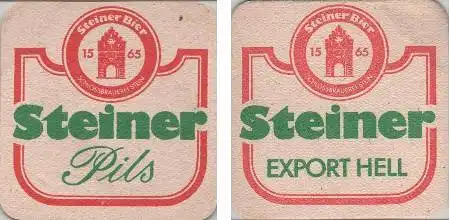 Bierdeckel quadratisch - Steiner Pils und Export Hell