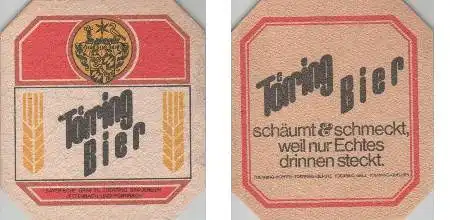 Bierdeckel quadratisch - Törring - Jettenbach und Pornbach