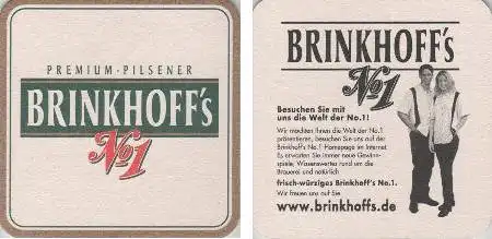 Bierdeckel quadratisch - Brinkhoffs - Homepage-Werbung