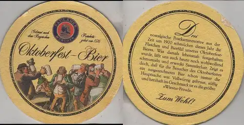Bierdeckel rund - Paulaner Oktoberfest-Bier