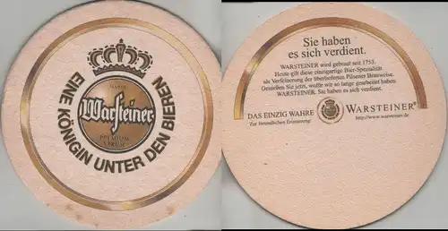 Bierdeckel rund - Warsteiner