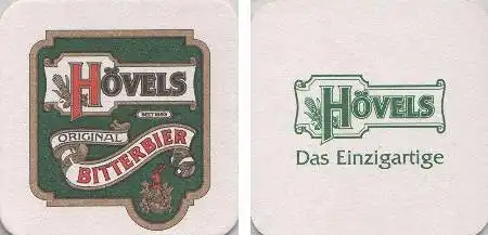 Bierdeckel quadratisch - Hövels Original - Bitterbier