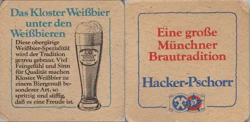 Bierdeckel quadratisch - Hacker-Pschorr