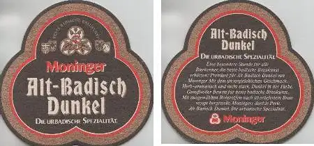 Bierdeckel Sonderform - Monheimer Alt-Badisch Dunkel