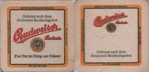 Bierdeckel quadratisch - Budweiser (Tschechien)