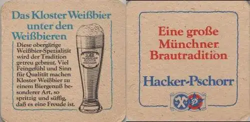 Bierdeckel quadratisch - Hacker-Pschorr