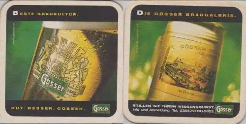 Bierdeckel quadratisch - Gösser