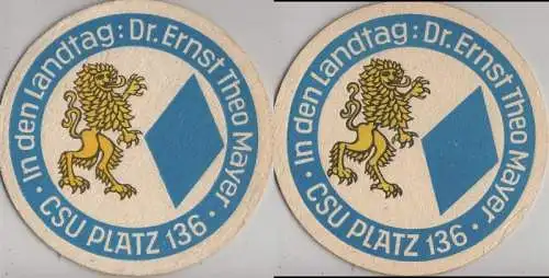 Bierdeckel rund - Parteien - CSU