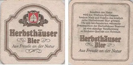 Bierdeckel quadratisch - Herbsthäuser - Freude an Natur