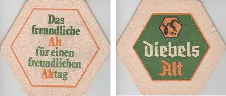 Bierdeckel 6-eckig - Diebels für einen freundlichen Alltag