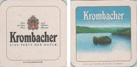 Bierdeckel quadratisch - Krombacher - Insel