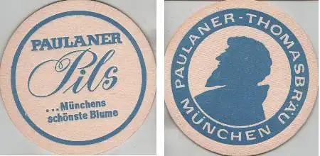 Bierdeckel rund - Paulaner ... Münchens schönste Blume