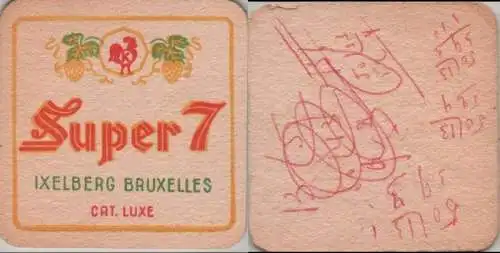 Bierdeckel quadratisch - Super 7, Ixelberg