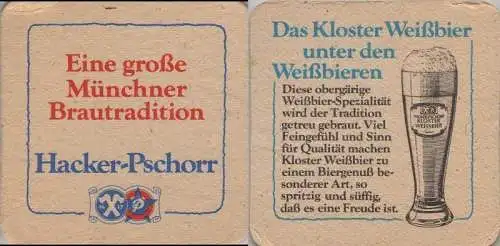 Bierdeckel quadratisch - Hacker-Pschorr