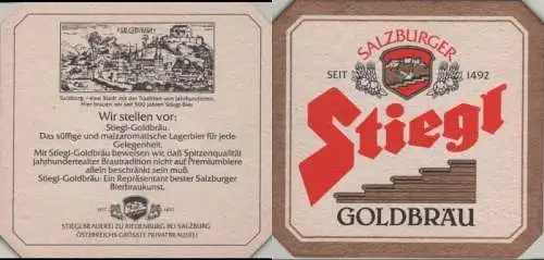 Bierdeckel quadratisch - Stiegl