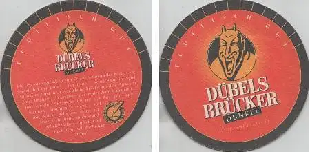 Bierdeckel rund - Dübelsbrücker Dunkel - teuflisch gut