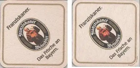 Bierdeckel quadratisch - Franziskaner - Frische an Bayern