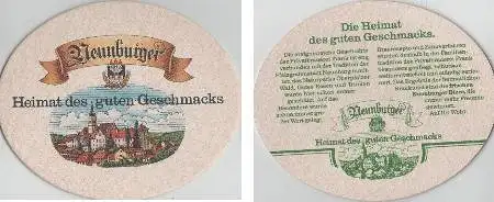 Bierdeckel oval - Neunburger - Heimat des guten Geschmacks