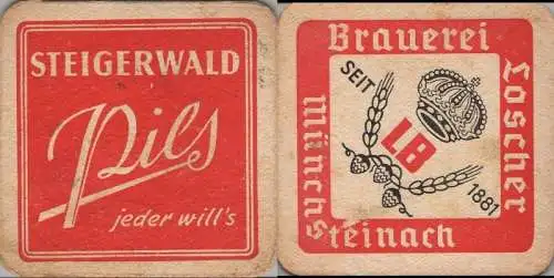 Bierdeckel quadratisch - Steigerwald