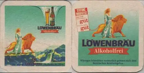 Bierdeckel quadratisch - Löwenbräu