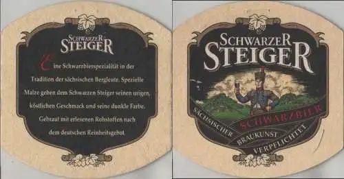 Bierdeckel Sonderform - Schwarzer Steiger