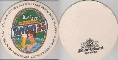 Bierdeckel rund - Aktien-Brauerei, Kaufbeuren