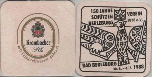 Bierdeckel quadratisch - Krombacher