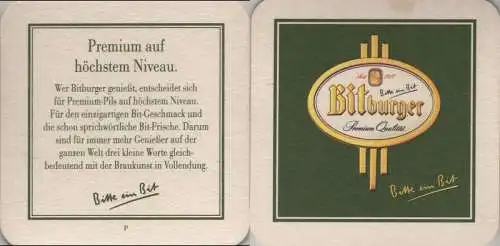 Bierdeckel quadratisch - Bitburger