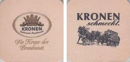 Bierdeckel quadratisch - Kronen schmeckt