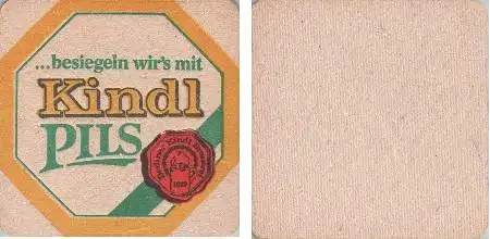 Bierdeckel quadratisch - Berliner Kindl Pils - besiegeln wir