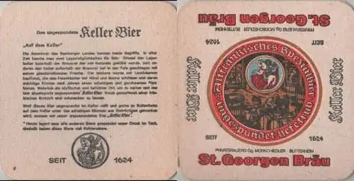 Bierdeckel quadratisch - St. Georgen Bräu, Buttenheim