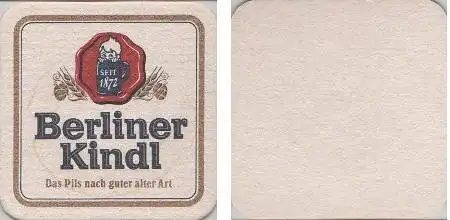 Bierdeckel quadratisch - Berliner Kindl - gute alte Art