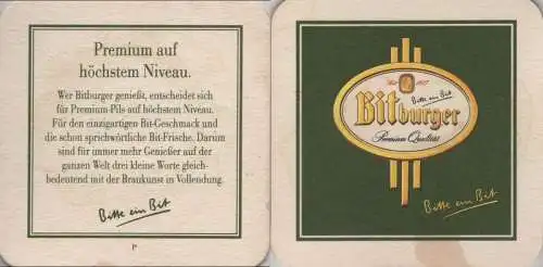 Bierdeckel quadratisch - Bitburger