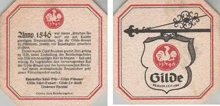 Bierdeckel quadratisch - Gilde Ratskeller Edel-Pils