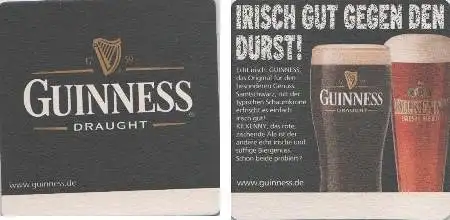 Bierdeckel quadratisch - Guinness Draught