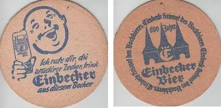 Bierdeckel rund - Einbecker aus diesem Becher - Nadelloch