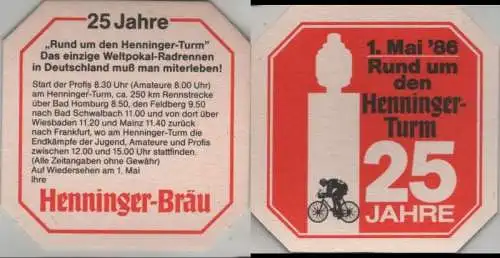 Bierdeckel quadratisch - Henninger