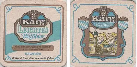 Bierdeckel quadratisch - Karg leichtes Weissbier