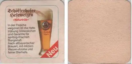 Bierdeckel quadr. - Schöfferhofer - Naturtrübes Hefeweizen