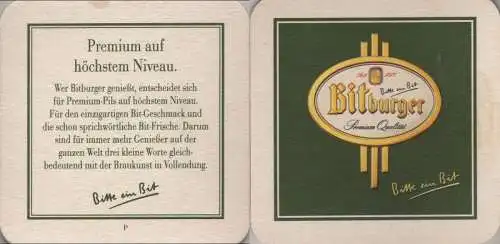 Bierdeckel quadratisch - Bitburger