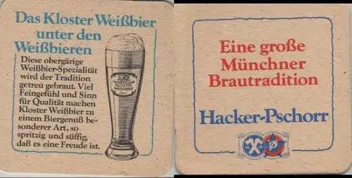 Bierdeckel quadratisch - Hacker-Pschorr