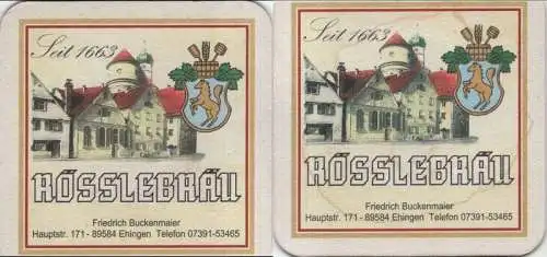 Bierdeckel quadratisch - Rösslebräu