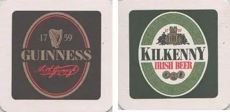 Bierdeckel quadratisch - Guinness - Kilkenny