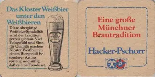 Bierdeckel quadratisch - Hacker-Pschorr