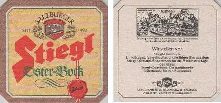 Bierdeckel quadratisch - Stiegl Oster-Bock