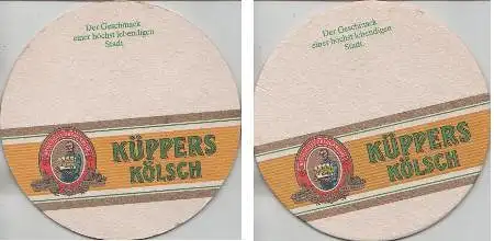 Bierdeckel rund - Küppers - Geschmack einer lebendigen Stadt