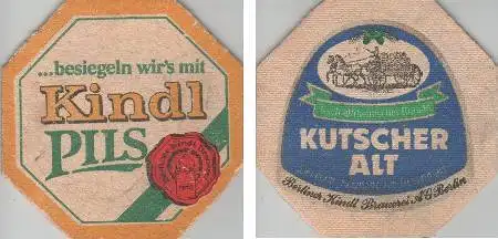 Bierdeckel 8-eckig - Kutscher Alt - Kindl Pils